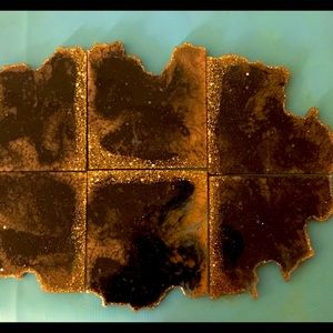 6-piece puzzle coaster tray sets